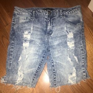 Distressed shorts